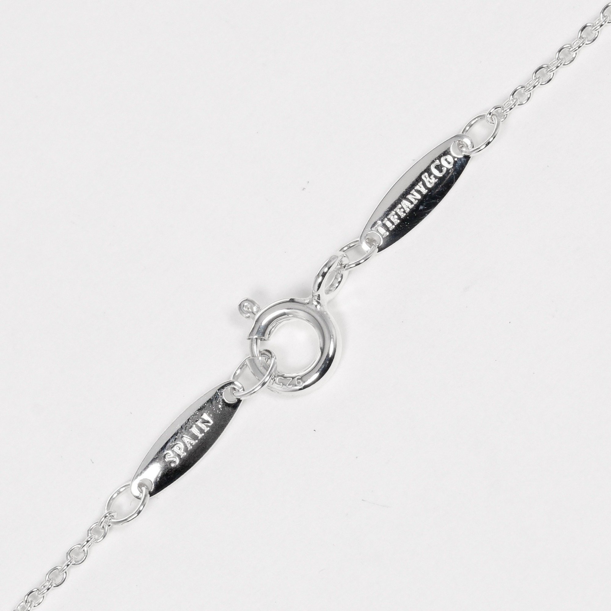 Tiffany TIFFANY&Co. Visor Yard Necklace 925 Silver Diamond Approx. 1.6g