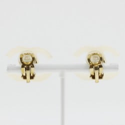 CHANEL COCO Mark Earrings Plastic Made in France 2002 White 02P Approx. 5.7g Women's