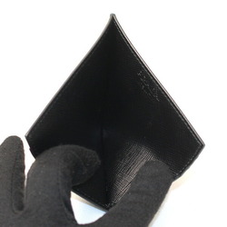 PRADA Saffiano Leather Card Case Black/Gray 2MC223