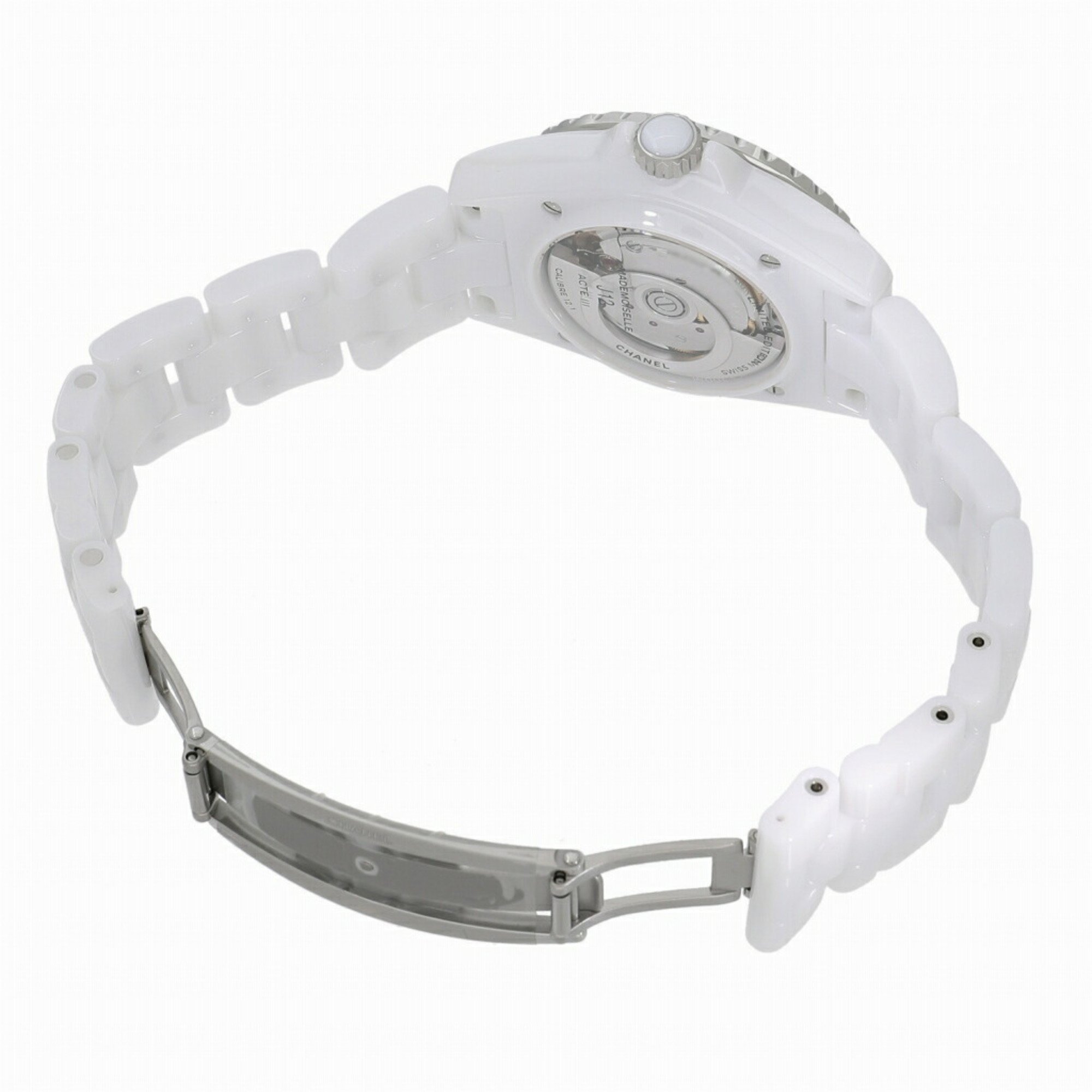 Chanel Mademoiselle J12 Rapausa 38MM H7481 White Unisex Watch