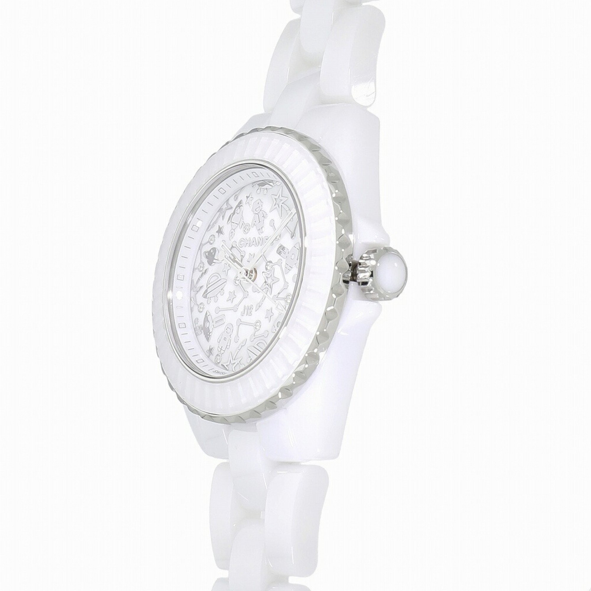 Chanel J12 Cosmic 33MM White x Diamond H7990 Ladies Watch