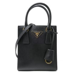 PRADA Saffiano Luxe 2Way Shoulder Bag Black 1BA358_NZV_F0002_V_OOO Women's