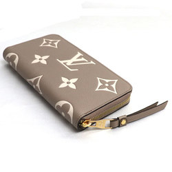 LOUIS VUITTON Zippy Wallet Long Round Zipper Bicolor Empreinte Tourtrail Crème M69794 IC Chip Ladies