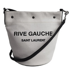 YVES SAINT LAURENT RIVE GAUCHE Shoulder Bag White Black 669299-faaaz-9024 Women's
