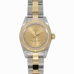 Rolex Oyster Perpetual 76243 K number Champagne Zephyr ladies watch