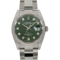 Rolex Datejust 36 126234G Random Olive Green Palm Motif x 10P Diamond Men's Watch