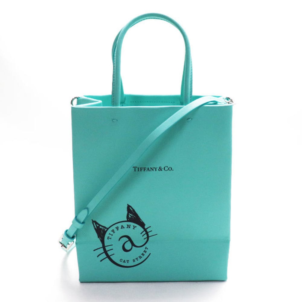 TIFFANY&Co. Tiffany Cat Street Small Shopping Tote 2Way Shoulder