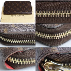 LOUIS VUITTON Zippy Wallet Long Round Zipper Monogram Monogram/Coquelico Brown M41896 Unisex