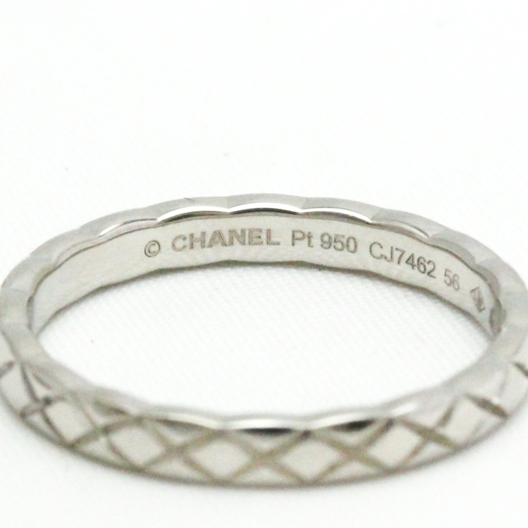 Chanel Coco Crush Ring Mini Model Platinum Fashion No Stone Band Ring Silver