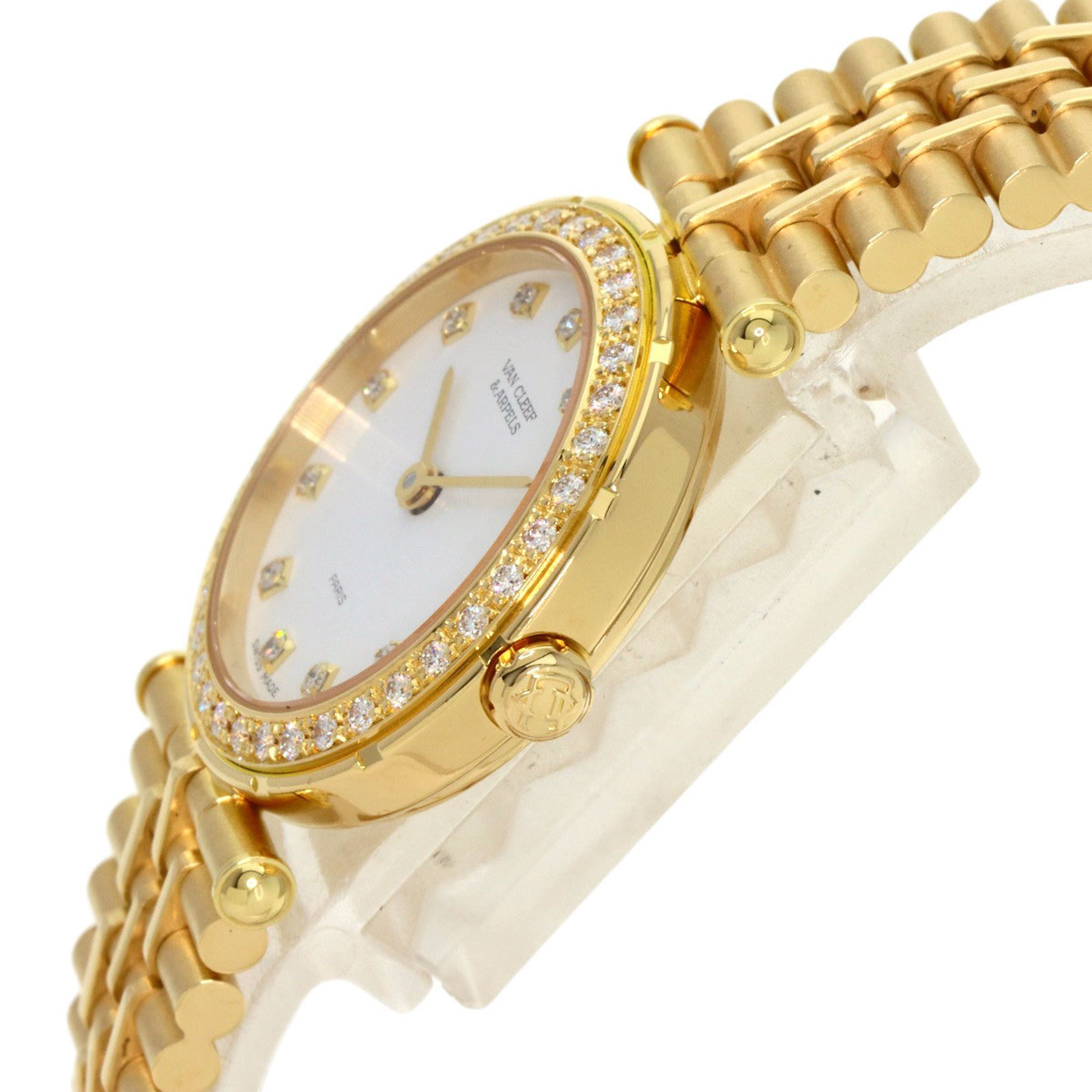 Van Cleef & Arpels 16602 B1M Sports 1 Diamond Bezel Watch K18 Yellow Gold/K18YG/Diamond Women's
