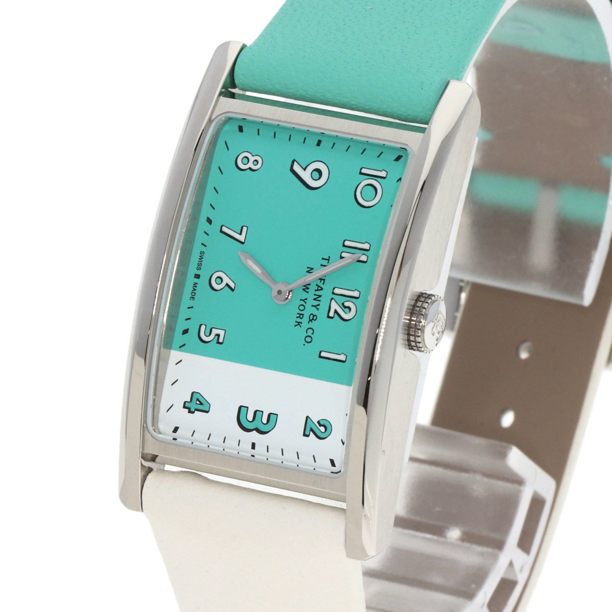 Tiffany 63520071 East West Bicolor Watch Stainless Steel/Leather Women's TIFFANY&Co.