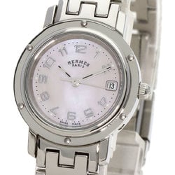 Hermes CL4.210 Clipper Nacre New Buckle Watch Stainless Steel/SS Ladies HERMES