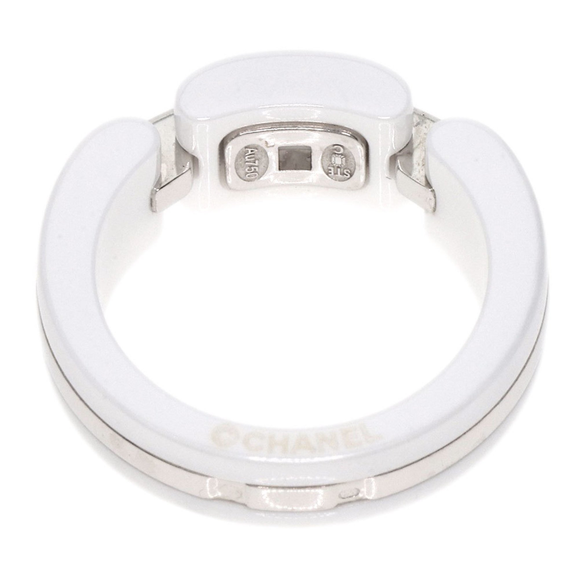 CHANEL Ultra Ring Medium K18 White Gold/Ceramic Women's