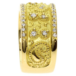 Celine Diamond Ring K18 Yellow Gold Women's CELINE