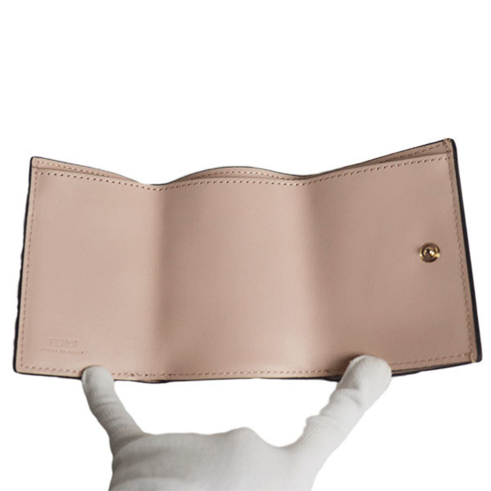 FENDI tri-fold mini wallet ROMA 8M0395 ADP6 F1CN7 pink