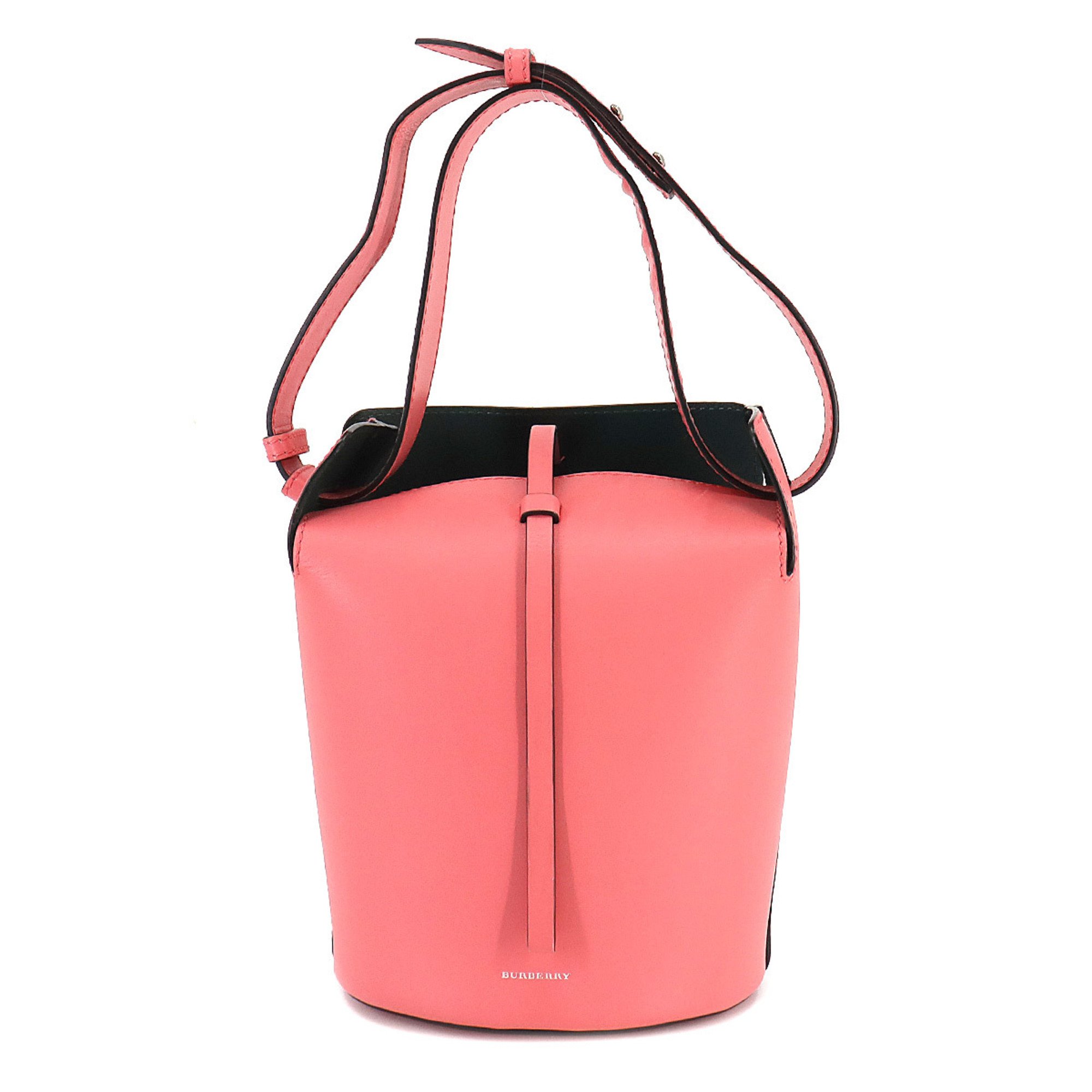 Burberry BURBERRY shoulder bag leather pink silver metal fittings Shoulder Bag
