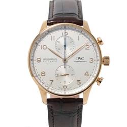 IWC Portuguese Chronograph IW371611 Men's Watch Silver Dial K18PG Automatic Winding International Company