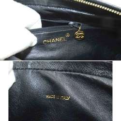 CHANEL Matelasse Chain Shoulder Bag Fringe Caviar Skin Black Vintage