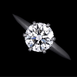 Tiffany TIFFANY&CO. Solitaire Diamond 1.05ct G/VS2/3EX No. 11.5 Ring Pt Platinum