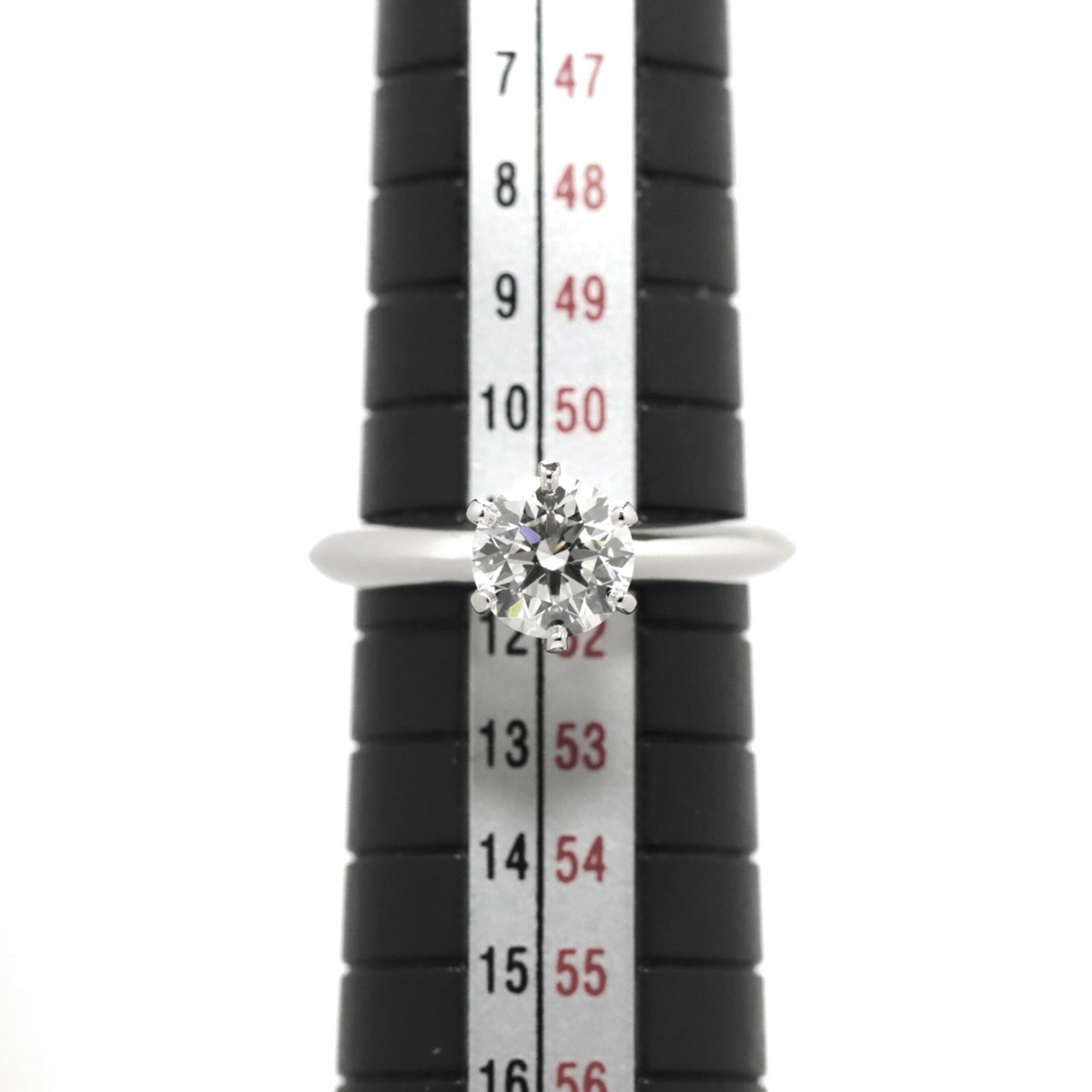 Tiffany TIFFANY&CO. Solitaire Diamond 1.05ct G/VS2/3EX No. 11.5 Ring Pt Platinum