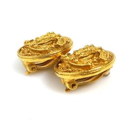 CHANEL earrings here mark metal gold ladies