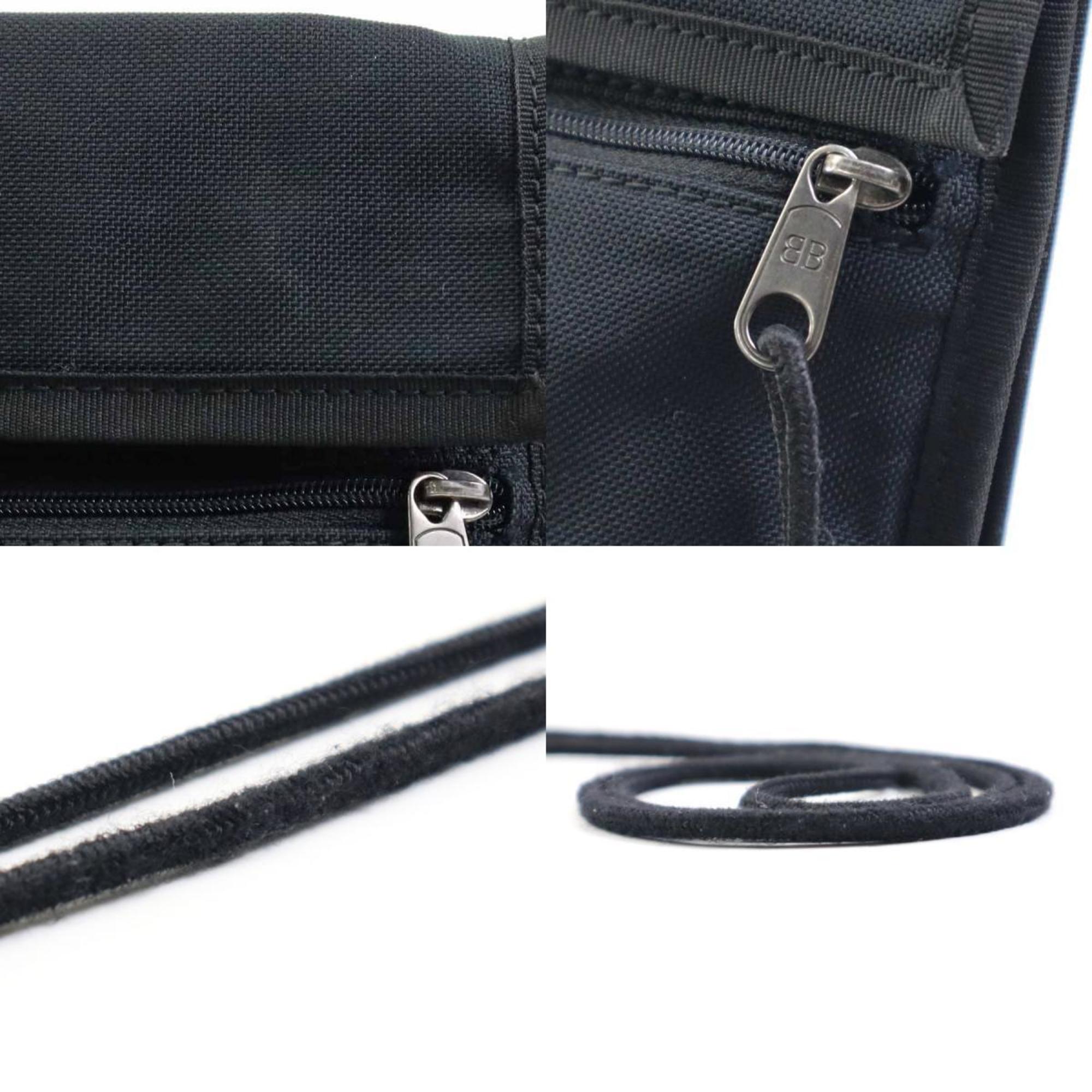 Balenciaga Crossbody Shoulder Bag Nylon Black Unisex 532298