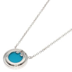 Tiffany T TWO Turquoise Circle 2022 Limited Necklace K18 White Gold Women's TIFFANY&Co.