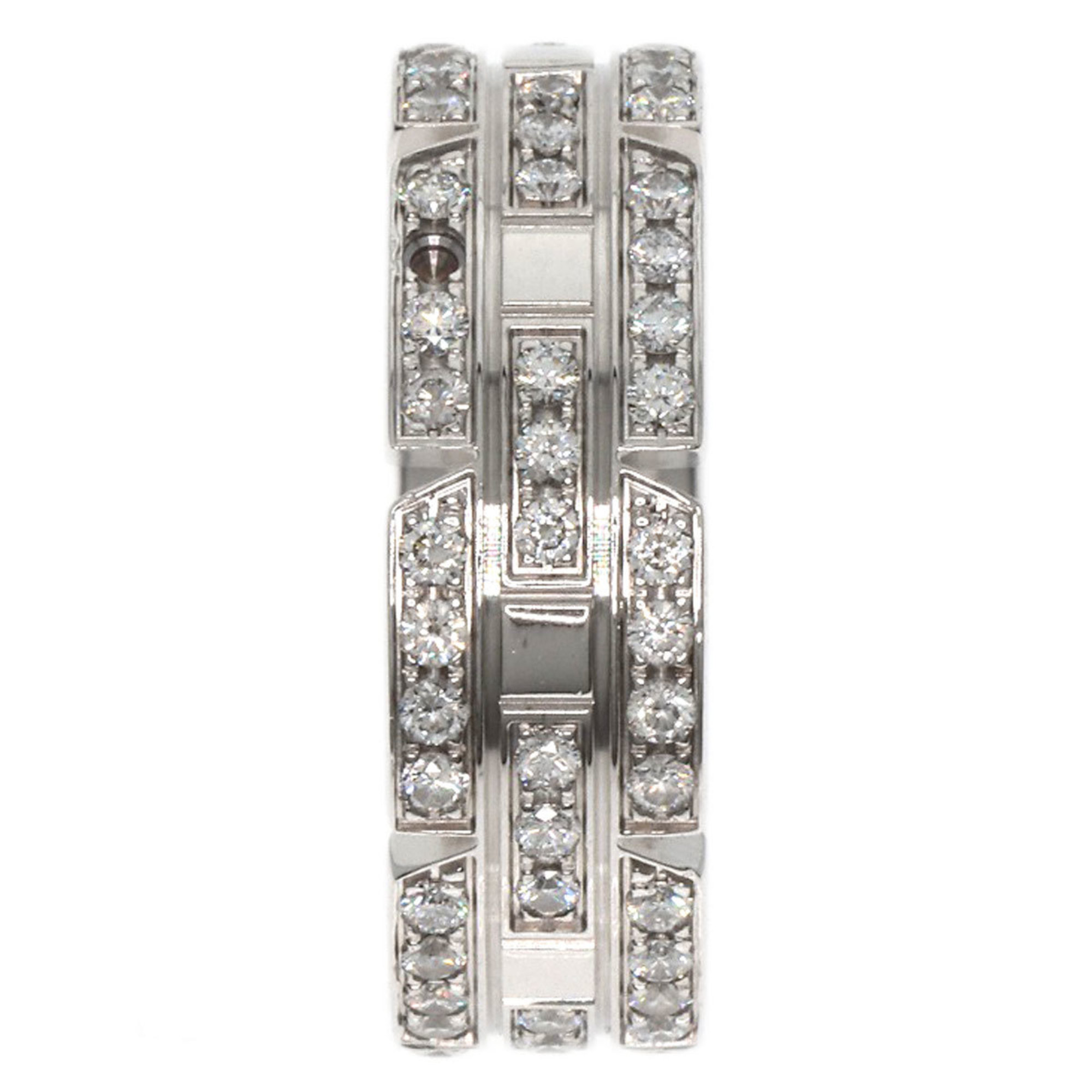 Cartier Tank Française Full Diamond #49 SM Ring K18 White Gold Women's CARTIER