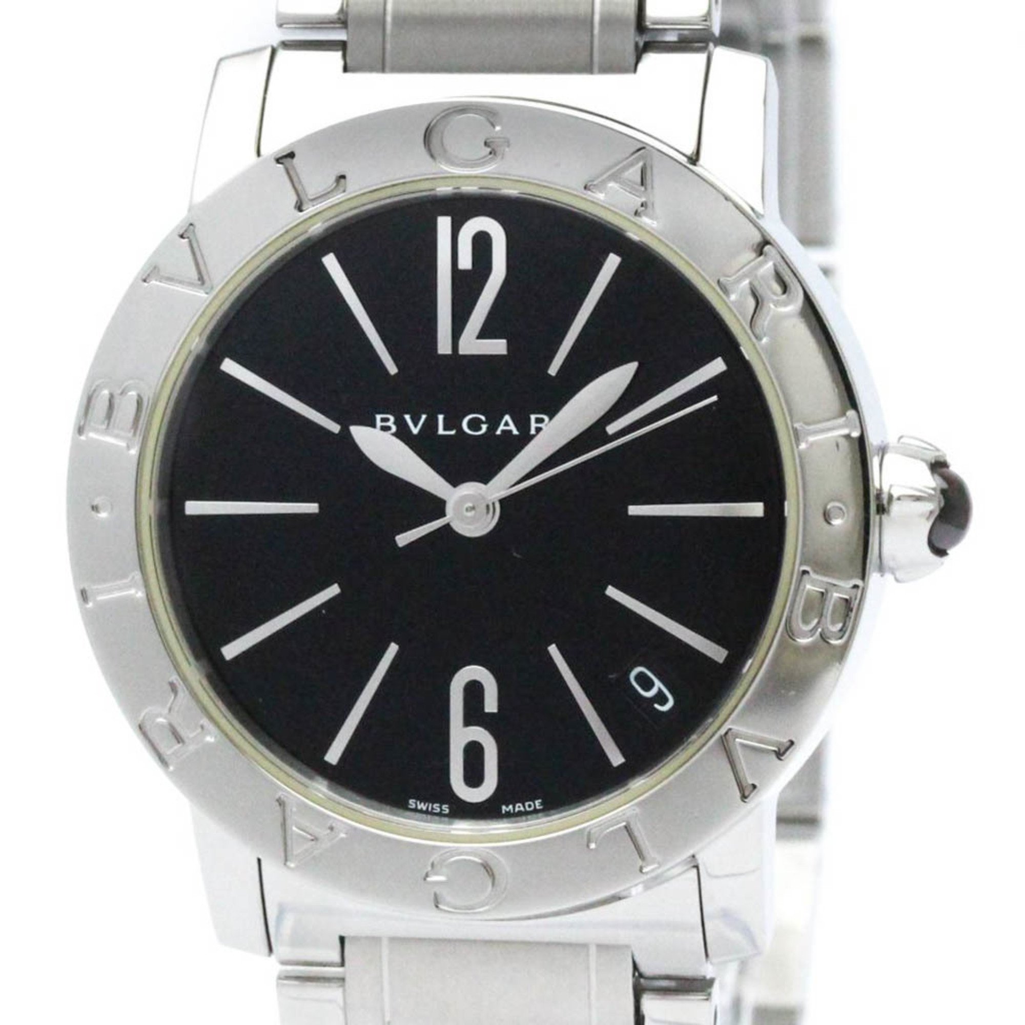 Polished BVLGARI BVLGARI-BVLGARI Steel Automatic Mens Watch BBL33S BF567381