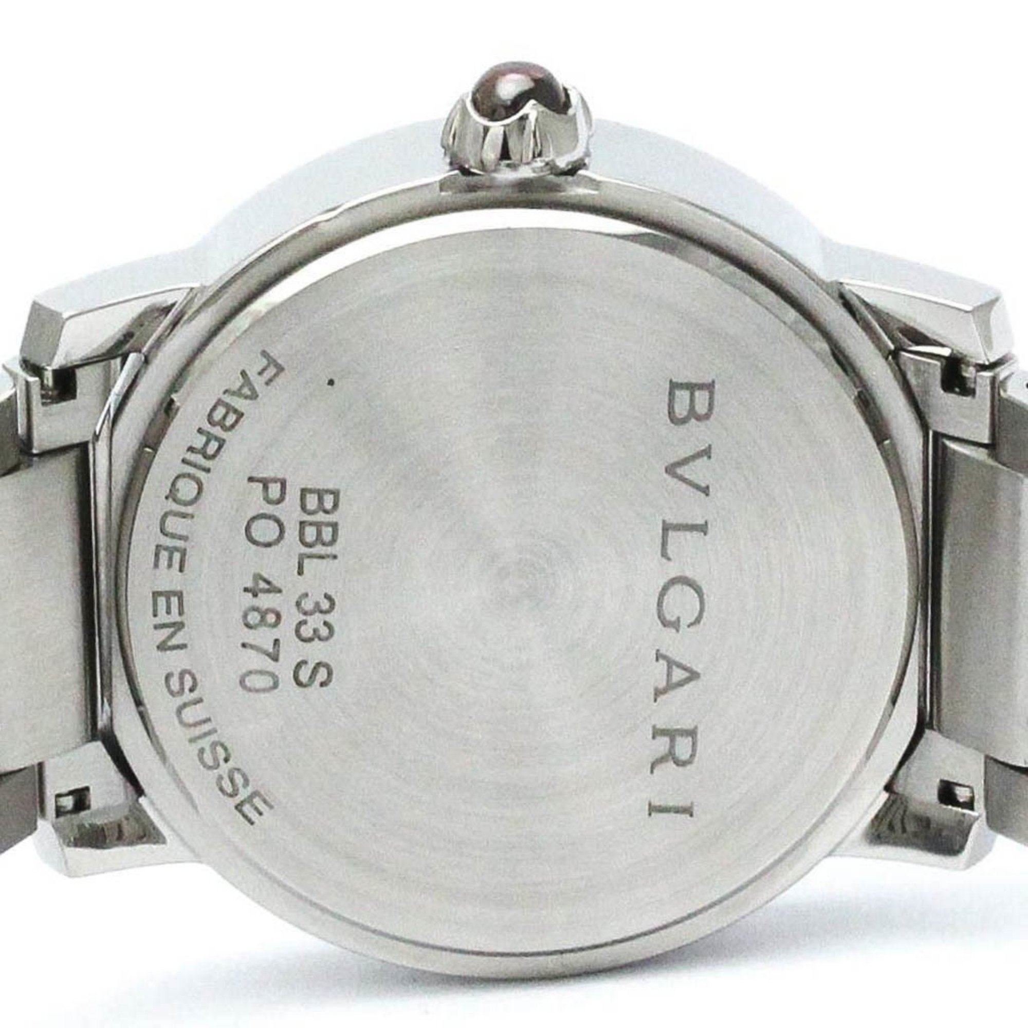 Polished BVLGARI BVLGARI-BVLGARI Steel Automatic Mens Watch BBL33S BF567381