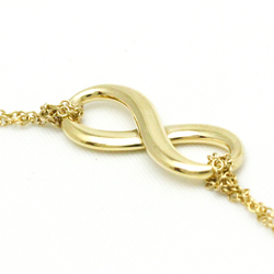 Tiffany Infinity Double Chain Bracelet Yellow Gold (18K) No Stone Charm Bracelet Gold