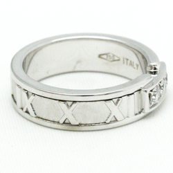 Tiffany Atlas White Gold (18K) Fashion Diamond Band Ring Silver