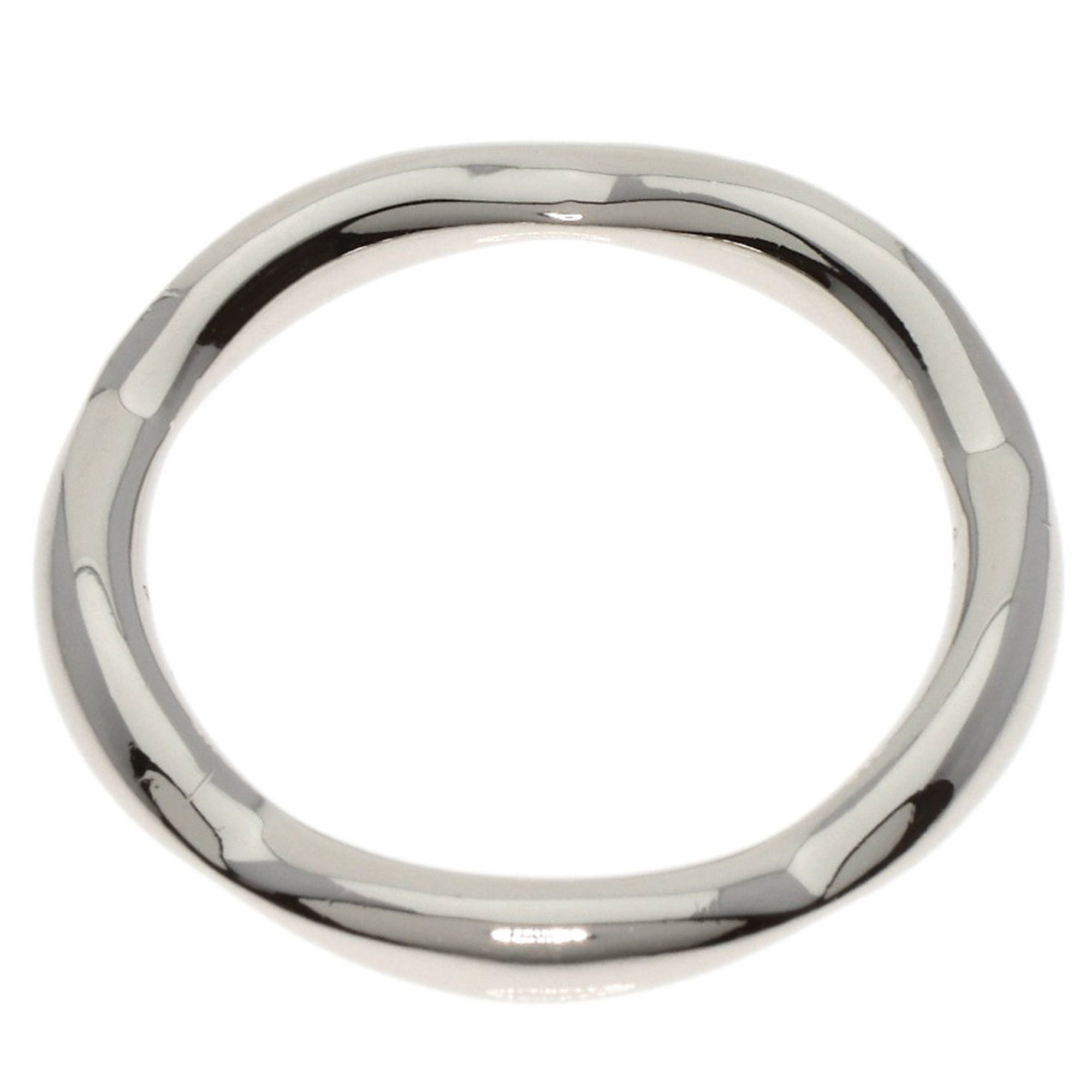 CHANEL Camellia Half Eternity #48 Ring Platinum PT950 Women's