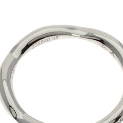 CHANEL Camellia Half Eternity #48 Ring Platinum PT950 Women's