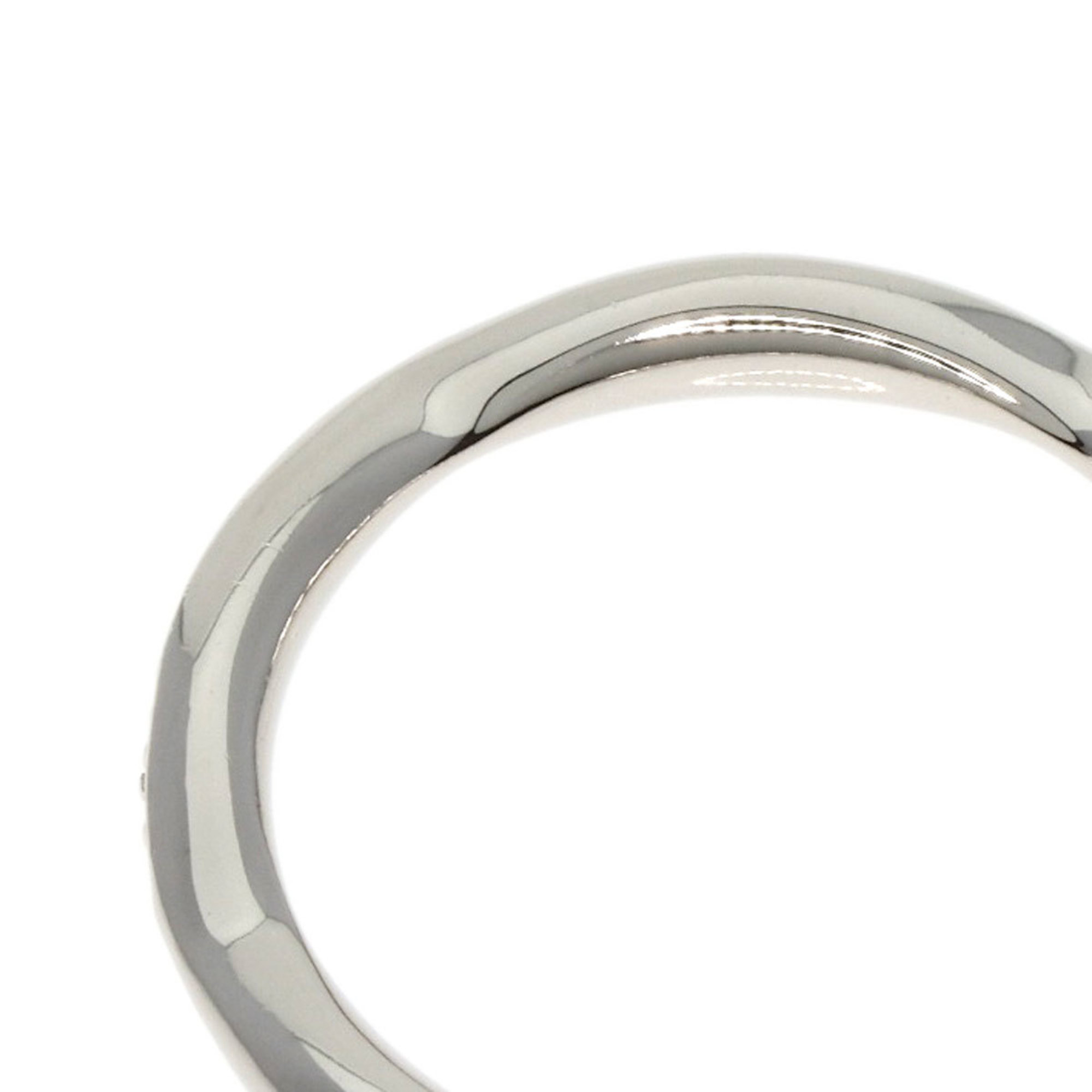 CHANEL Camellia Half Eternity #48 Ring Platinum PT950 Women's