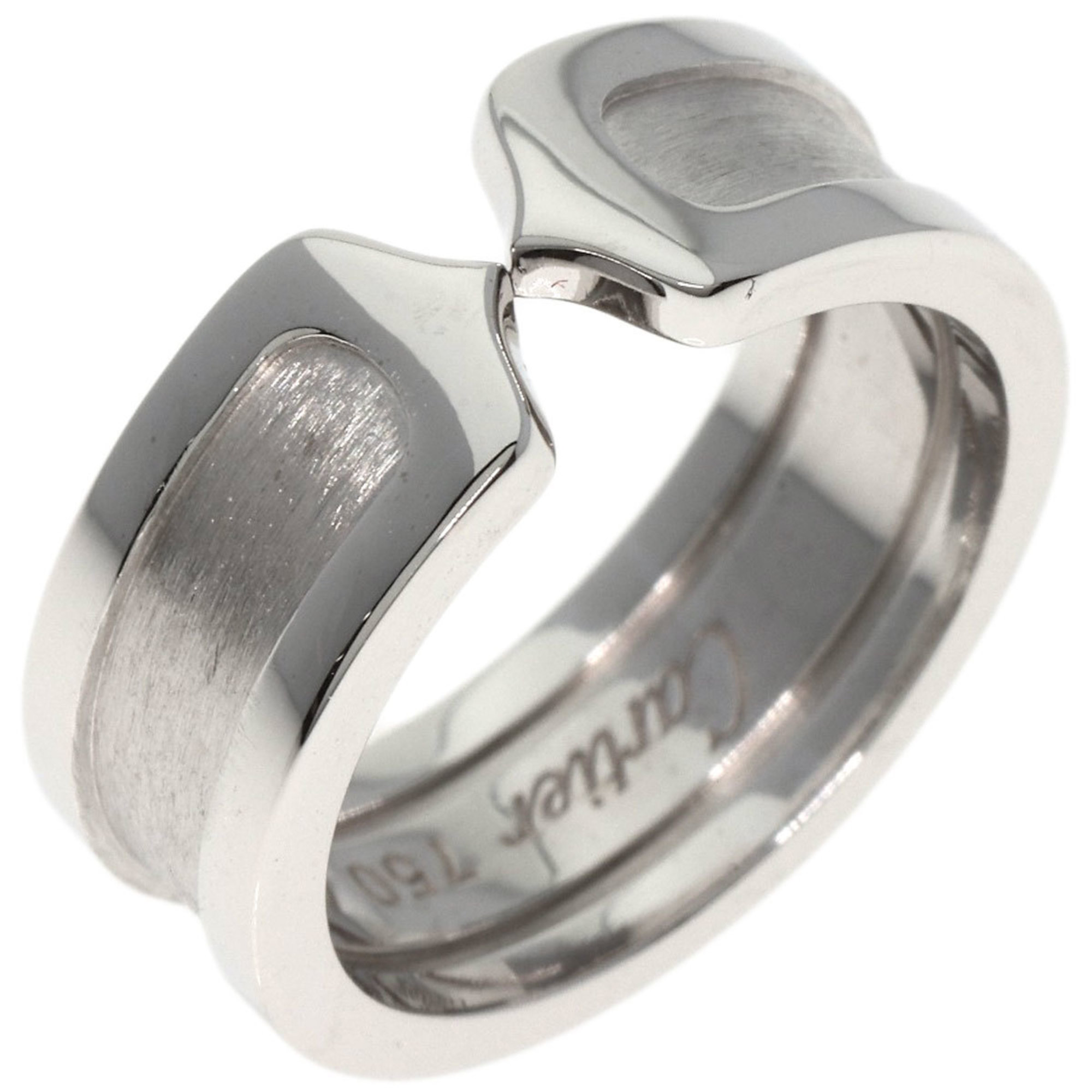 Cartier C2 #47 Ring K18 White Gold Ladies CARTIER