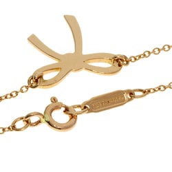 Tiffany Bow Ribbon Necklace K18 Pink Gold Women's TIFFANY&Co.