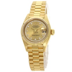 Rolex 69178LB Datejust Milliard Diamond Watch K18 Yellow Gold/K18YG Ladies ROLEX