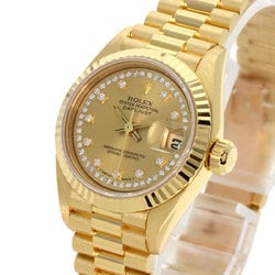 Rolex 69178LB Datejust Milliard Diamond Watch K18 Yellow Gold/K18YG Ladies ROLEX