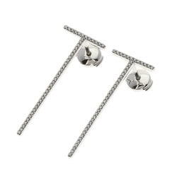 Tiffany T Motif Diamond Earrings K18 White Gold Women's TIFFANY&Co.