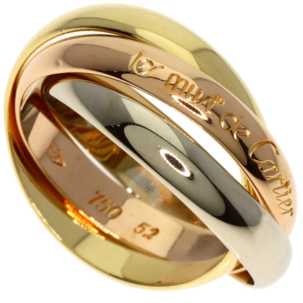 Cartier Trinity #52 Ring K18 Yellow Gold/K18WG/K18PG Ladies