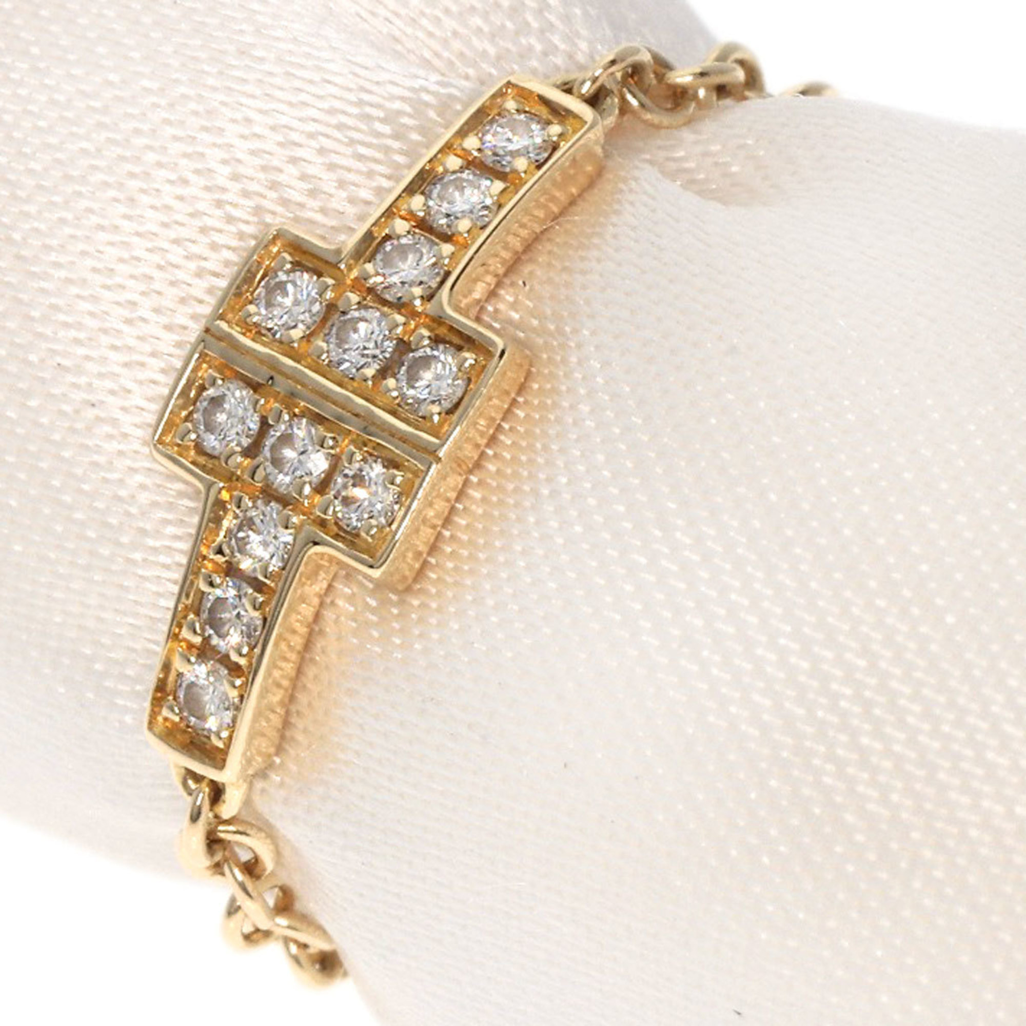 Tiffany T Chain Diamond Ring K18 Yellow Gold Women's TIFFANY&Co.