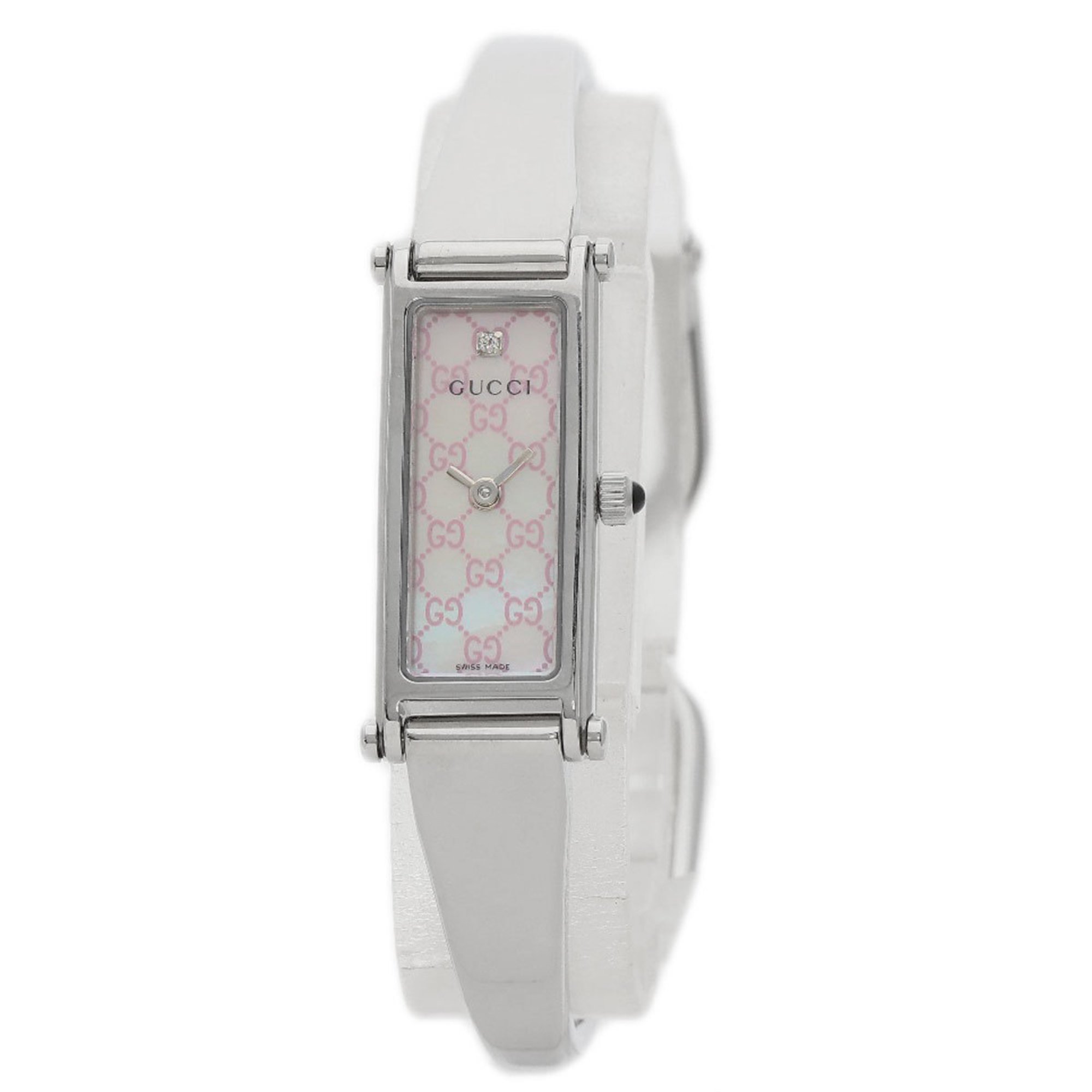 Gucci 1500L GG Square Face Bangle Watch Stainless Steel SS Ladies GUCCI eLADY Globazone