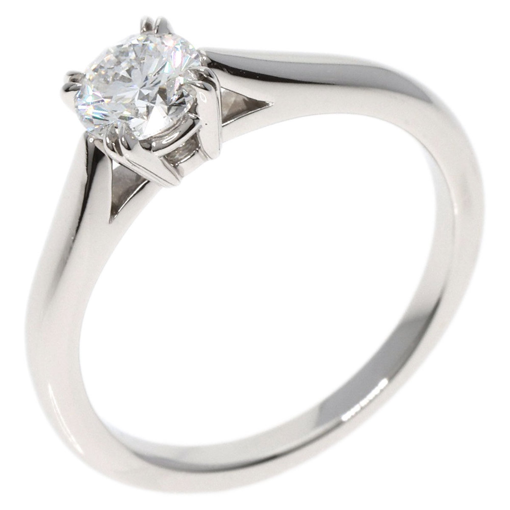 ~ Harry Winston Round Cut Solitaire Diamond E-VVS2-EX Ring Platinum PT950 Women's HARRY WINSTON
