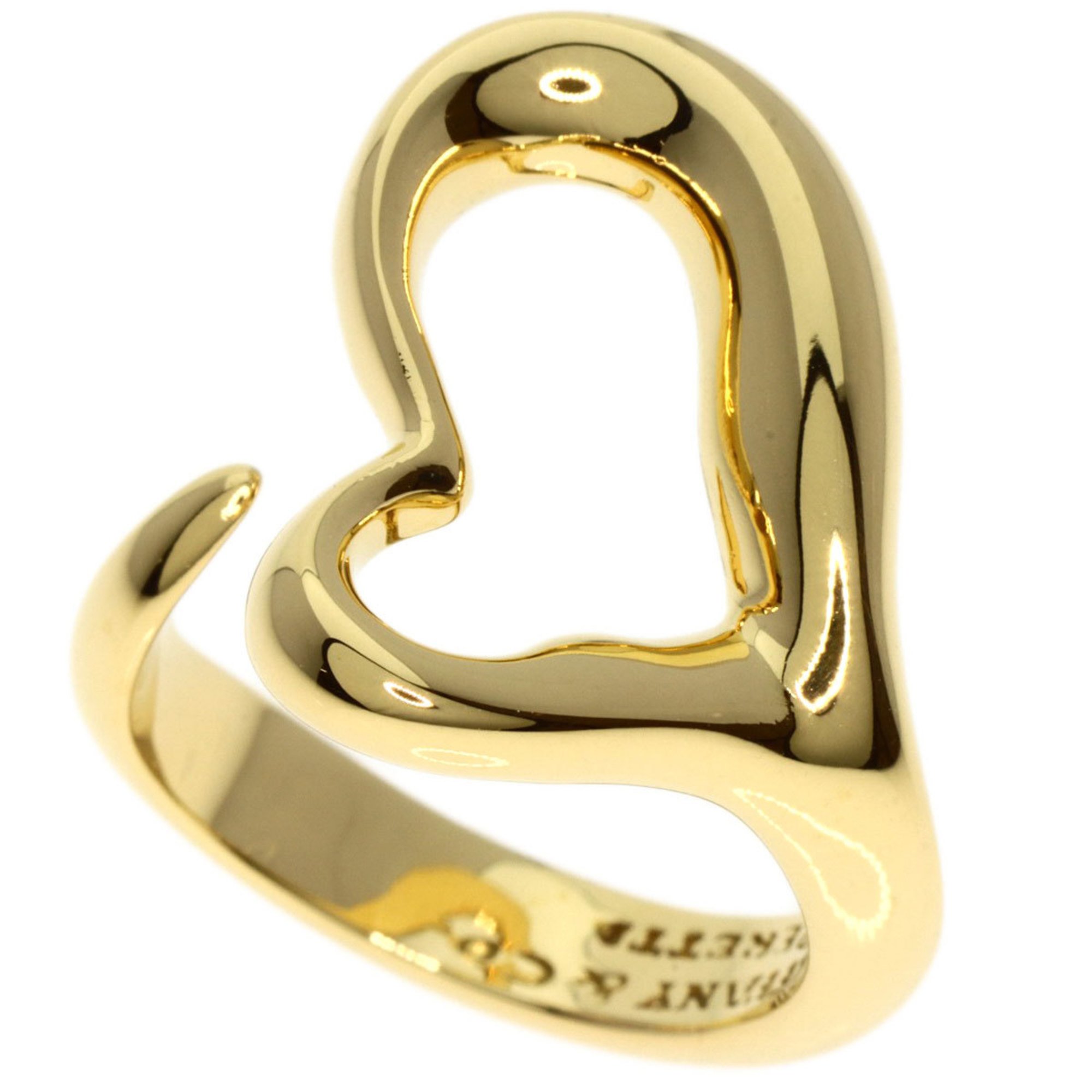 Tiffany Open Heart Ring K18 Yellow Gold Women's TIFFANY&Co.