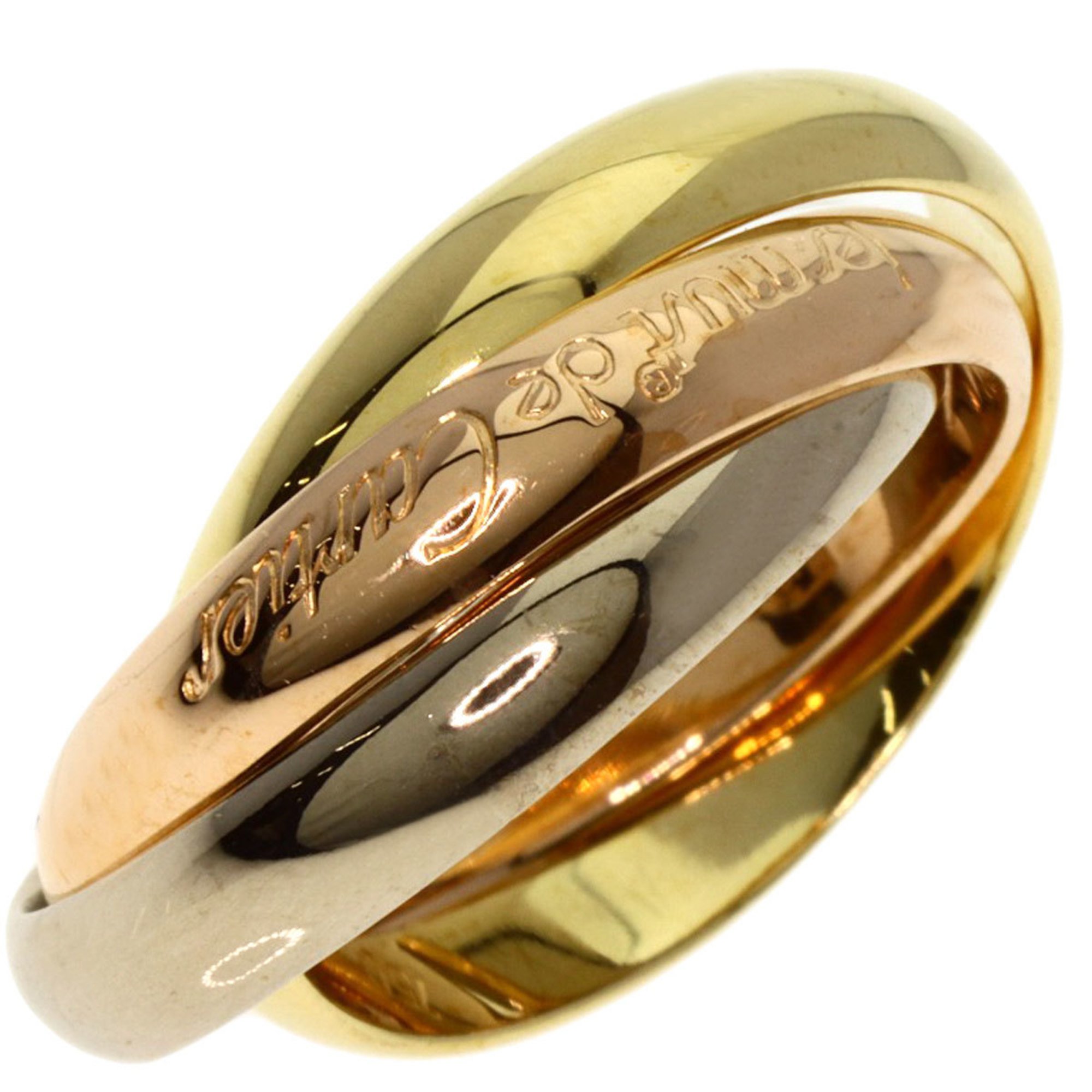 Cartier Trinity #51 Ring K18 Yellow Gold/K18WG/K18PG Ladies CARTIER