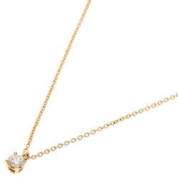 Tiffany Solitaire Diamond Necklace K18 Pink Gold Women's TIFFANY&Co.