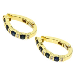 ~ Tiffany Sapphire Diamond Earrings K18 Yellow Gold Women's TIFFANY&Co.