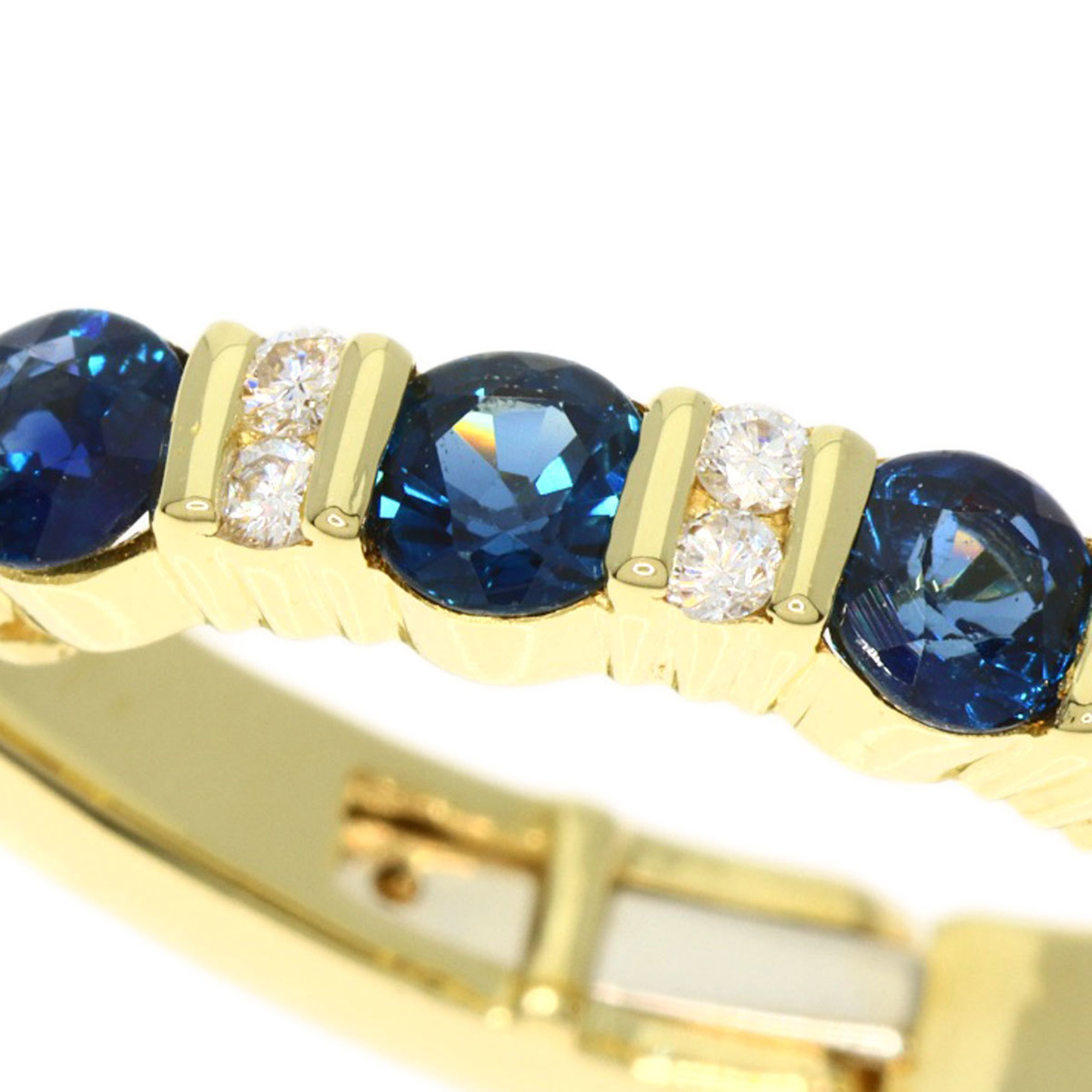 Tiffany Sapphire Diamond Earrings K18 Yellow Gold Women's TIFFANY&Co.
