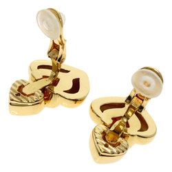 BVLGARI Doppio Cuore Heart Earrings K18 Yellow Gold Women's